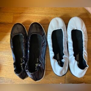 SAS slip on shoes.  Two pairs.  Made in USA.  Similar sizing - 8.5 and 9. Women